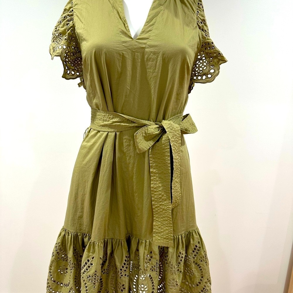 New Rails Anthropologie Elegant Olive Lace Mini Dress XS